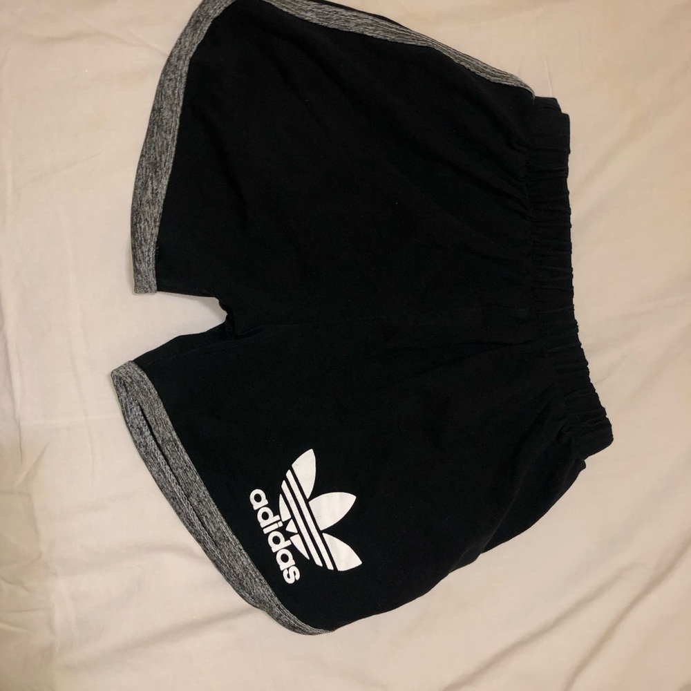 Adidas Black Shorts with Gray Trim